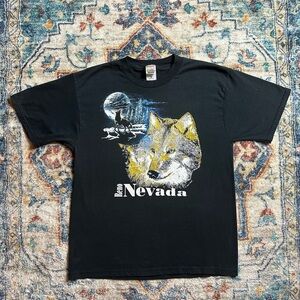 Vintage Nevada Wolf Animal T-shirt Large